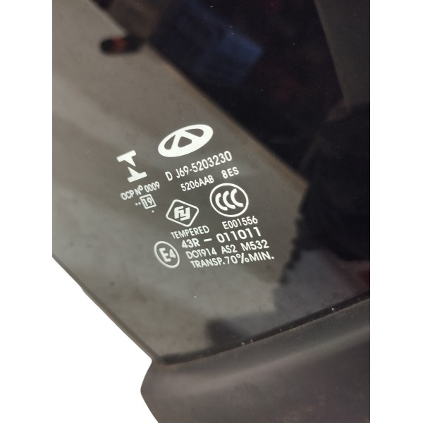 Vidro Fixo Traseiro Esquerdo Cherry Tiggo 2 2018